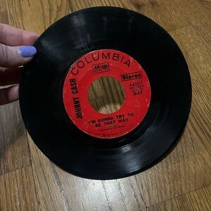 Johnny Cash 7” 45 Record Sunday Morning Coming Down Columbia 4-45211 Country